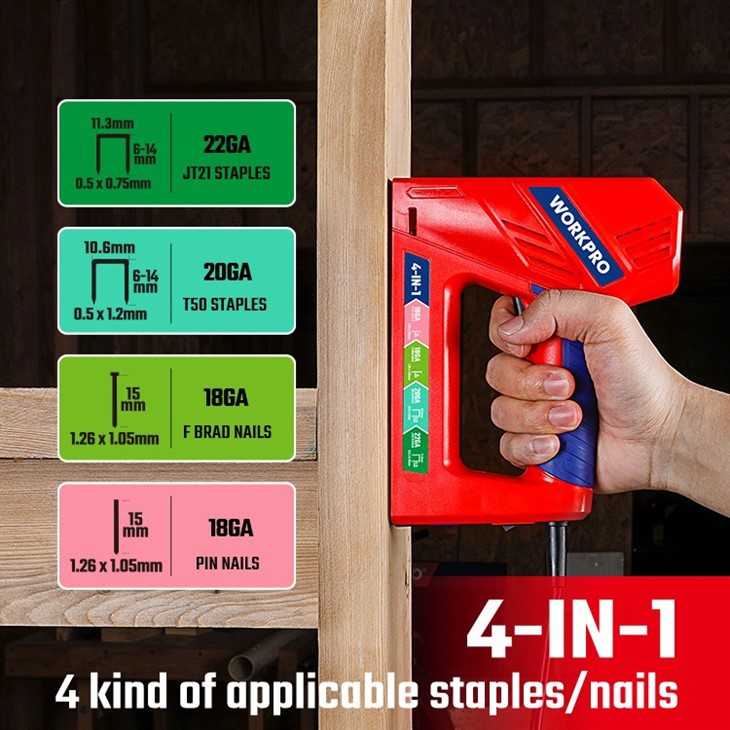 WORKPRO 1200W CORDED 4-IN-1 NAIL GUN factory