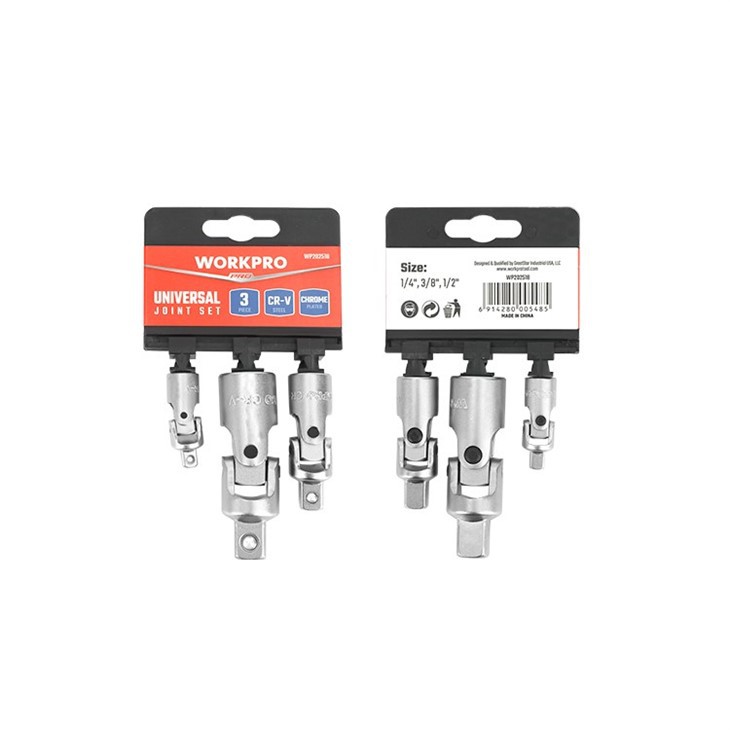 WORKPRO 3PC UNIVERSAL JOINT SET (1/4